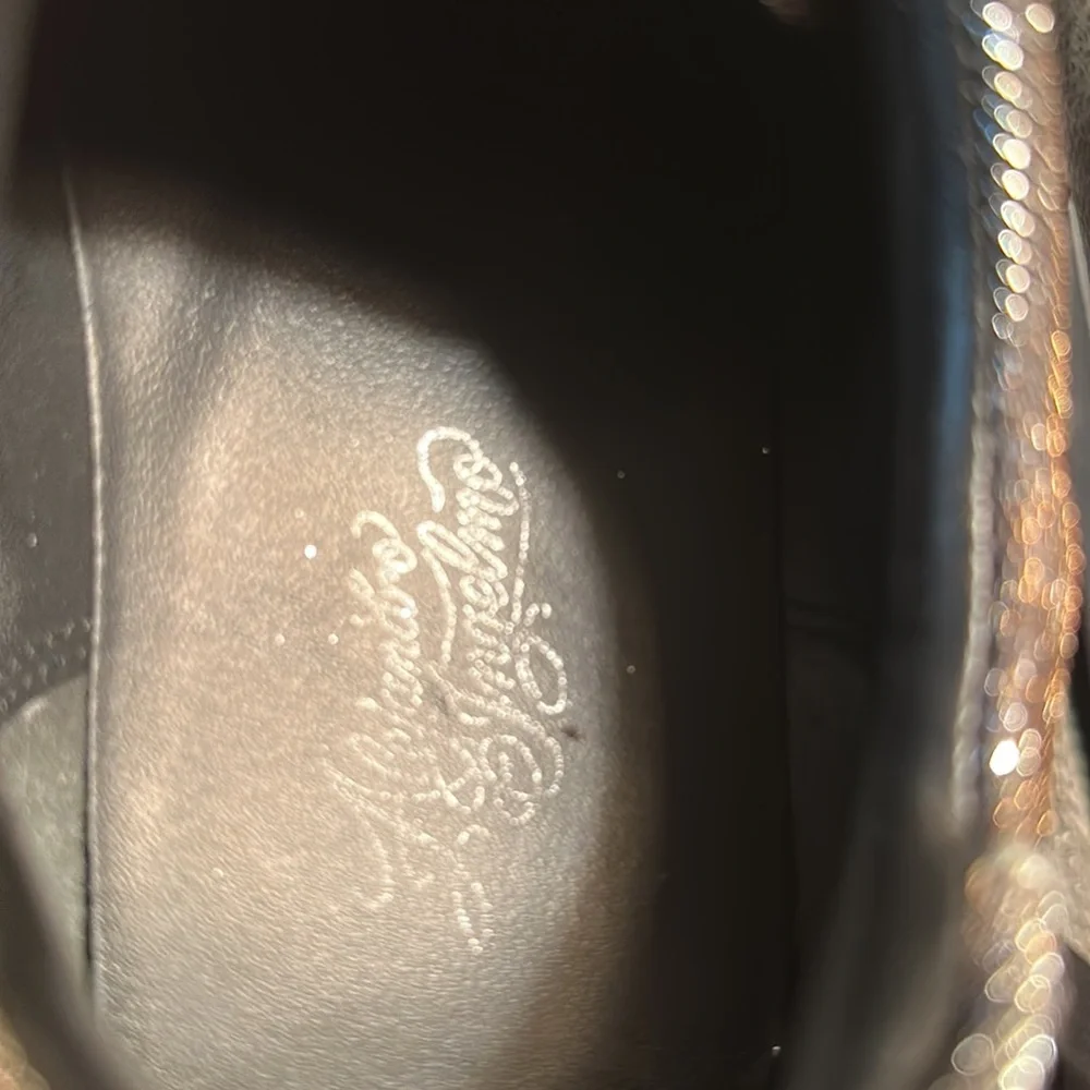 Alejandro Ingelmo size 42/9 Men’s fashion sneakers glitter-gold/silver - Picture 7 of 9